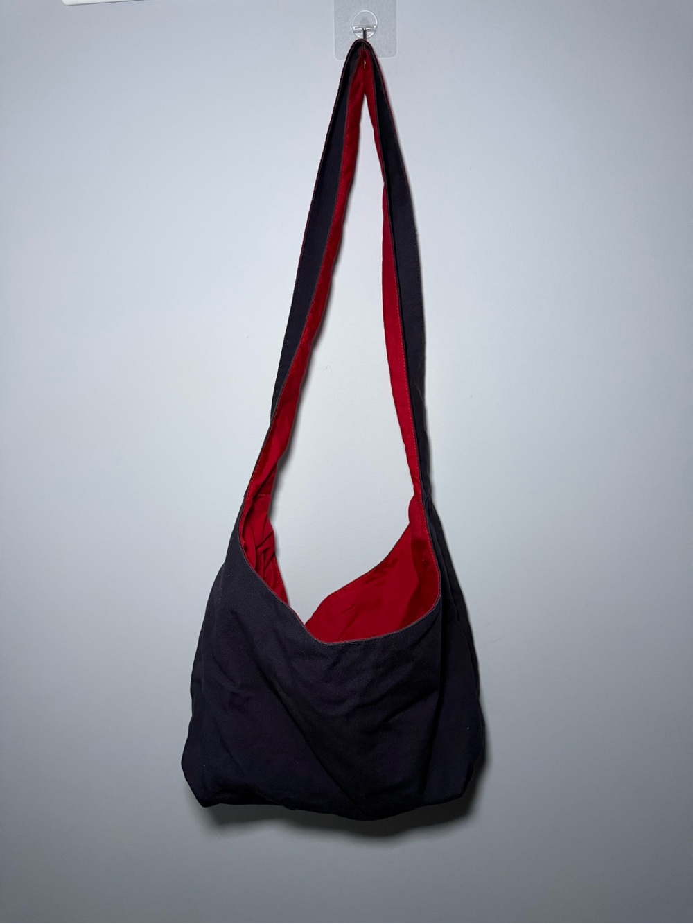 Port Authority Navy Canvas Shoulder Tote Crossbody Hobo Bag Minimalist Casual